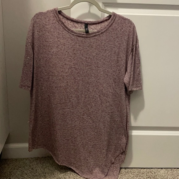 The Label brand red/white stripe tee. - Picture 1 of 2